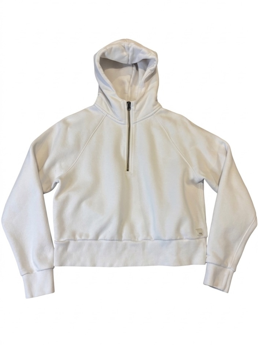 Vuori Restore Half Zip Hoodie in white